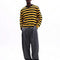 Men's stripped Yellow black Top
