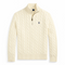 Men's warm stylish knitted half zip pullover