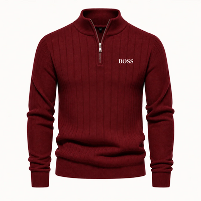 Men's Knitted Half-Zip Pullover