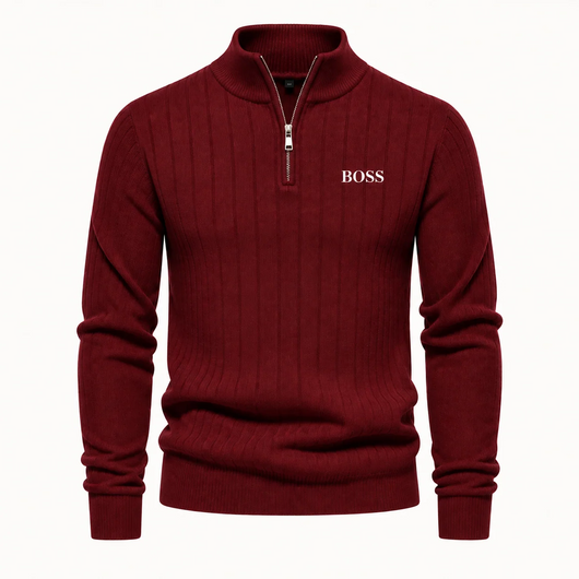Men's Knitted Half-Zip Pullover