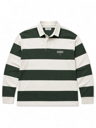 Men's stripped Green Cream Top