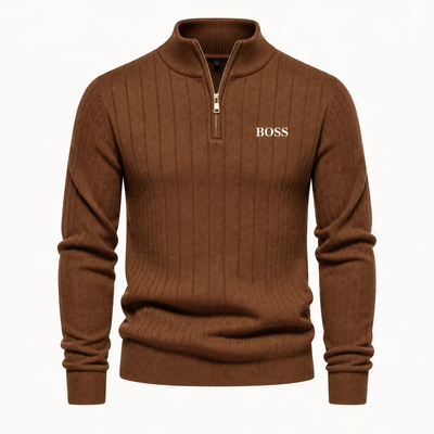 Men's Knitted Half-Zip Pullover