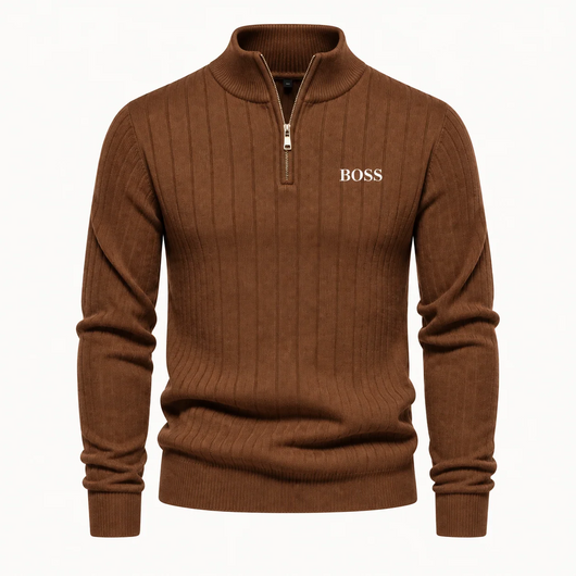 Men's Knitted Half-Zip Pullover