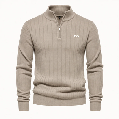Men's Knitted Half-Zip Pullover