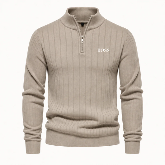 Men's Knitted Half-Zip Pullover